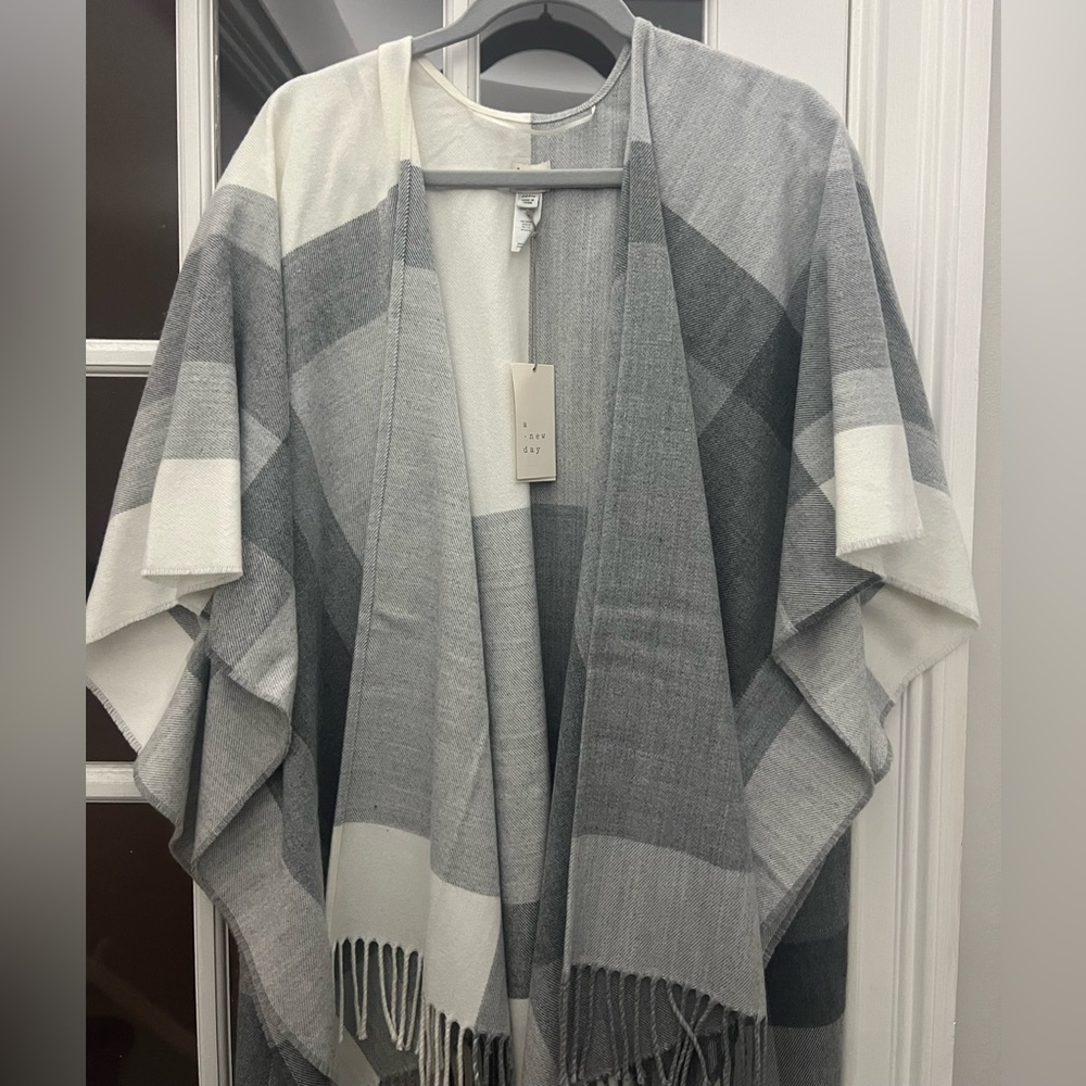 A New Day white and grey shawl/cardigan one size fits all